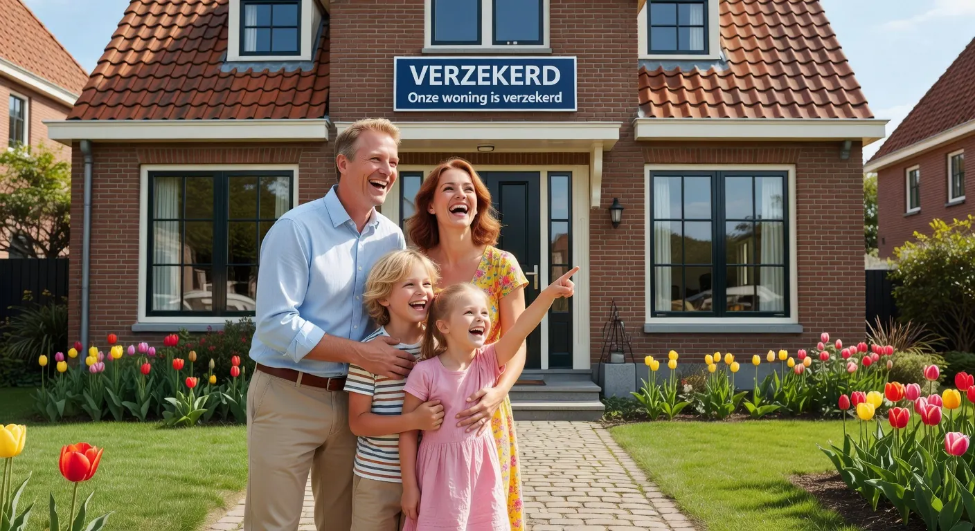 Illustratie van een huis met aanbouw en uitbouw, met focus op verzekeringsaanpassingen